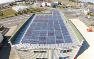 白井農機株式会社 展示場・修理工場屋根太陽光発電