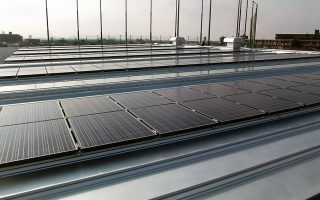 NTT東日本船橋グラウンド 屋内野球練習場太陽光発電