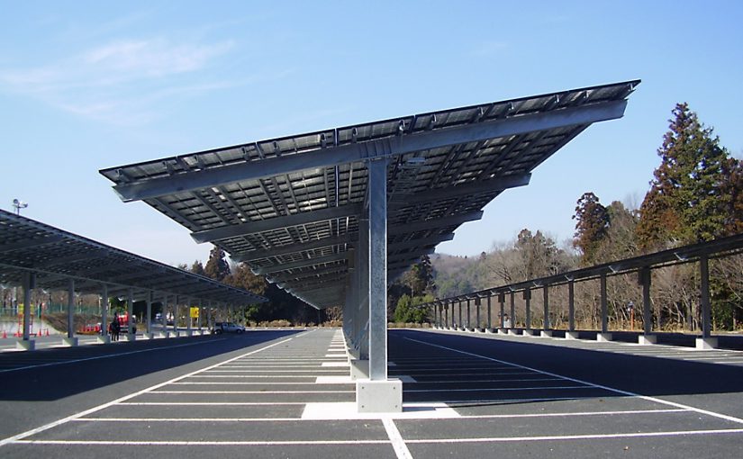 日新健商株式会社 サテライト水戸駐車場太陽光発電所（ソーラーパーキング）