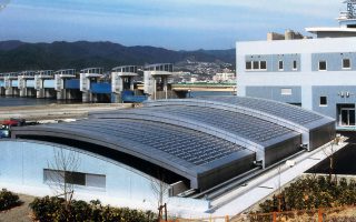 紀の川大堰 予備ゲート格納庫開閉式上屋
