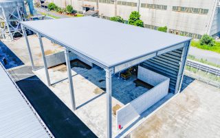 七ツ島バイオマス発電所 燃料エリア ＰＫＳ荷捌き場